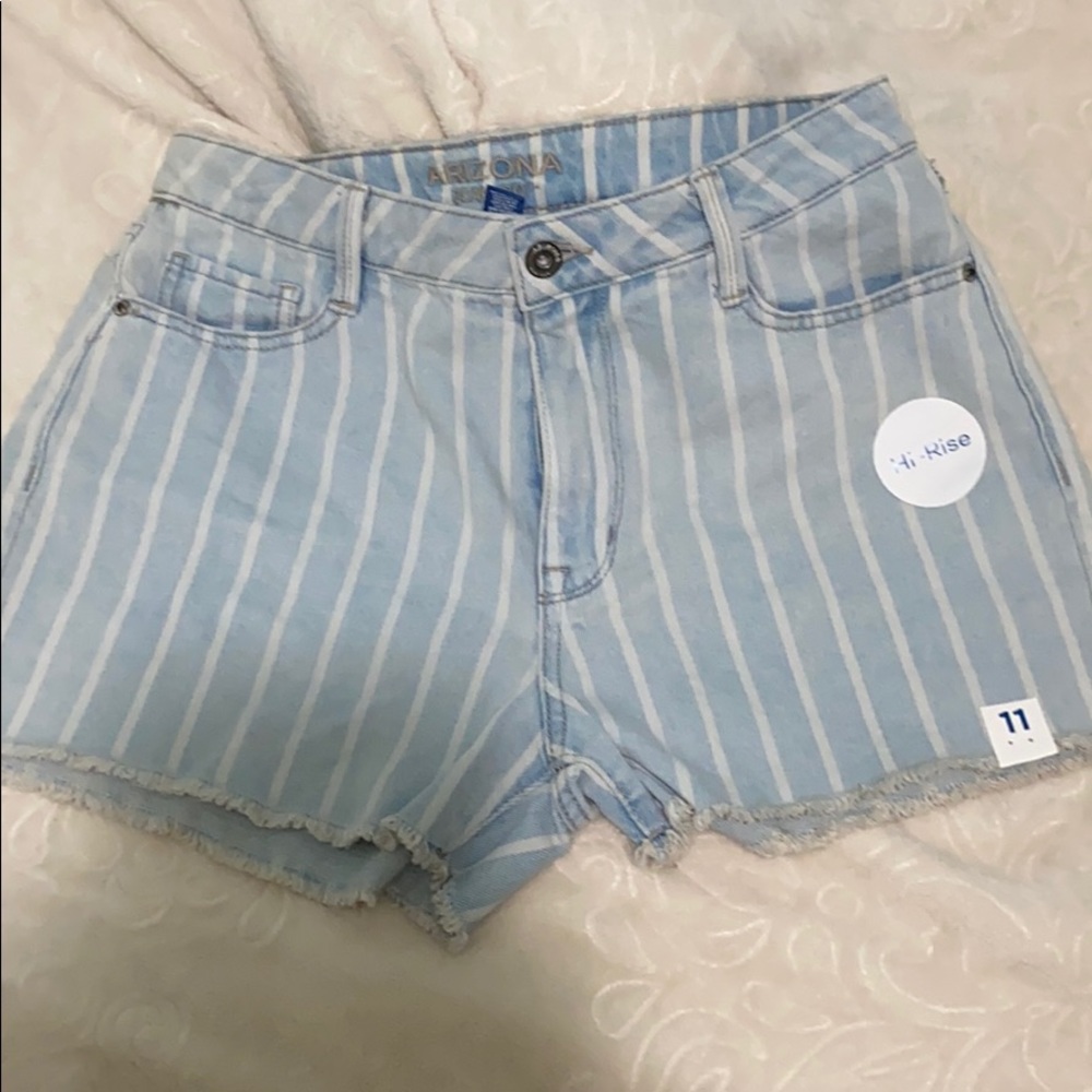 high rise jean shorts